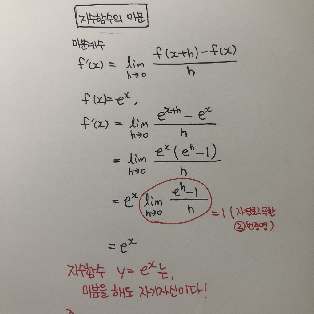 e 미분